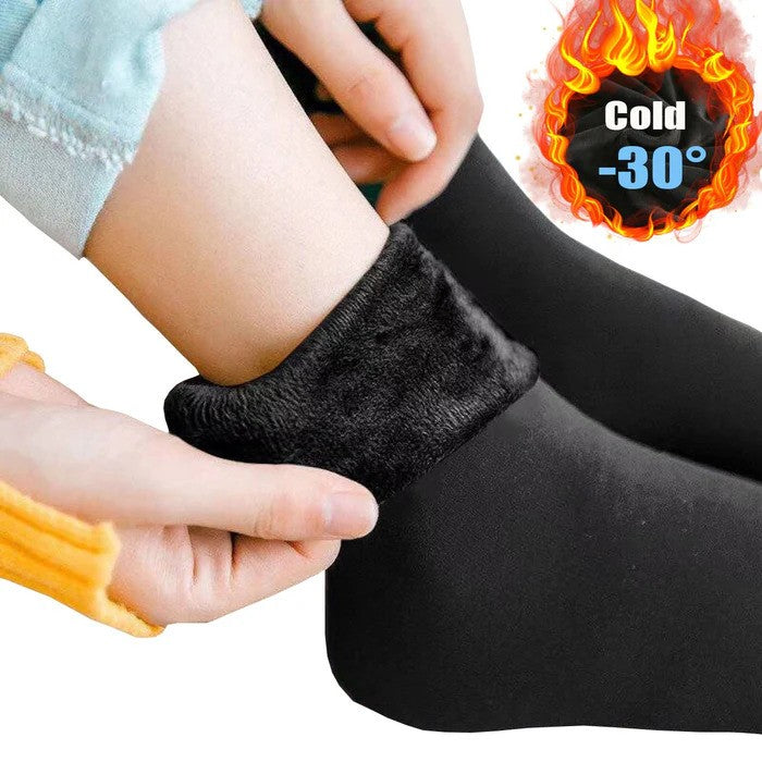 Women’s Woolen Warm Fleece Thermal Winter Socks – Cozy Quarter Length (Pair)