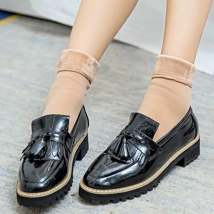 Women’s Woolen Warm Fleece Thermal Winter Socks – Cozy Quarter Length (Pair)