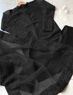 3 Pcs Zarmina Women’s Organza Embroidered Stitched Suit with Border Dupatta