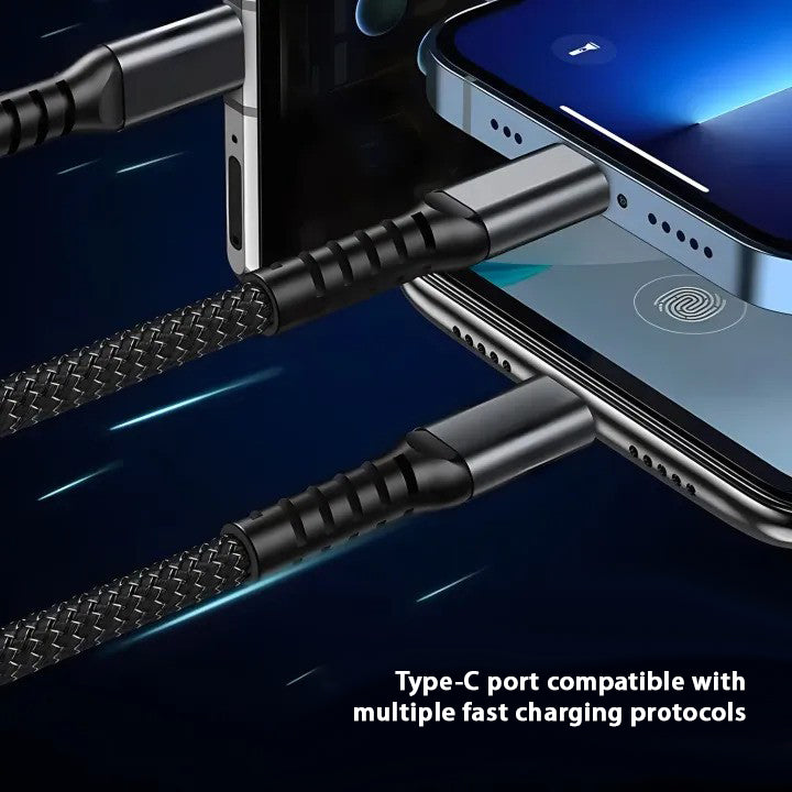 Gamen 3-in-1 100W Fast Charging Cable – USB A to Type-C / Lightning / Micro USB